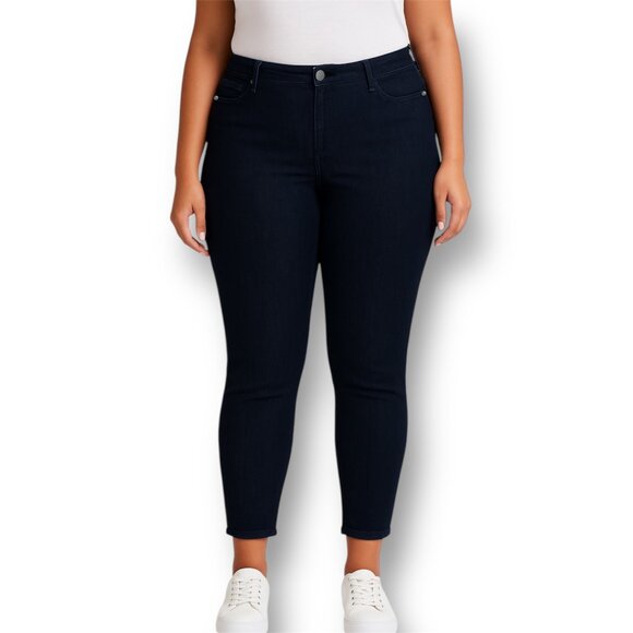 Democracy Black Ab Technology Skinny Jeans Stretch Sculpting Fit Mid Rise Sz 12 - Picture 1 of 10